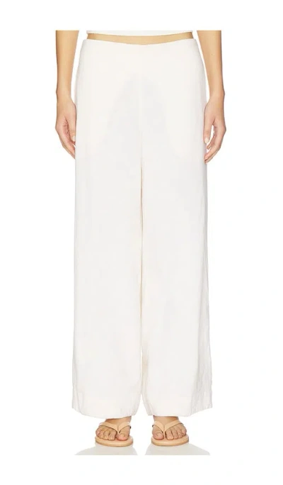 Free People Demi Cotton Linen Pant In White
