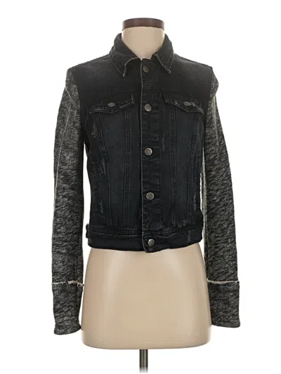 Pre-owned Free People Denim Jacket In Black