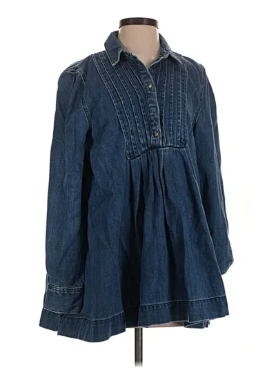 Pre-owned Free People Denim Jacket In Blue