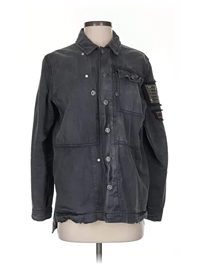 Pre-owned Free People Denim Jacket In Gray