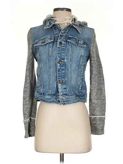 Pre-owned Free People Denim Jacket In Gray