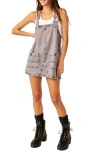 Free People Denim Overall Minidress In Pink Dreams Wash