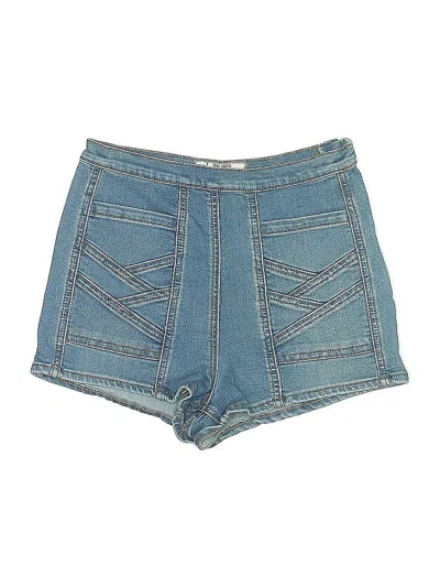 Pre-owned Free People Denim Shorts In Blue