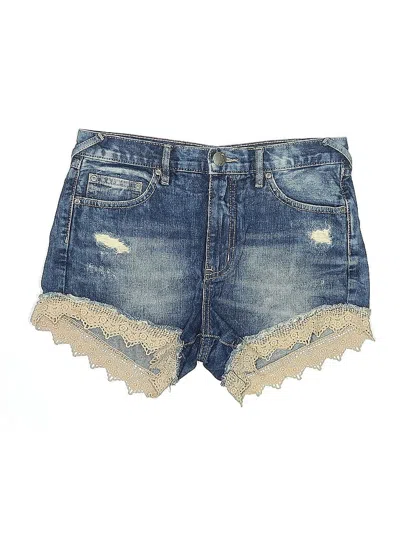 Pre-owned Free People Denim Shorts In Blue