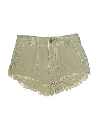 Pre-owned Free People Denim Shorts In Green