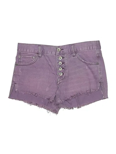 Pre-owned Free People Denim Shorts In Purple