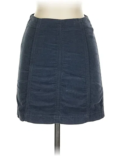 Pre-owned Free People Denim Skirt In Blue