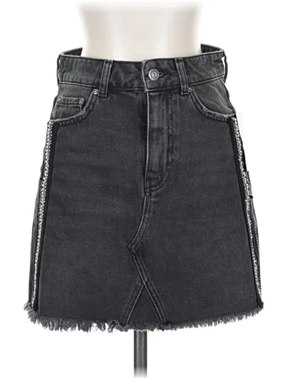 Free People Denim Skirt In Black
