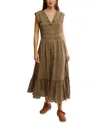 Free People Desert Dazed Sleeveless Cotton Midi Dress In Caiman