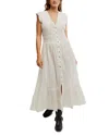 Free People Desert Dazed Sleeveless Cotton Midi Dress In Clean Ivory In Clean Ivory