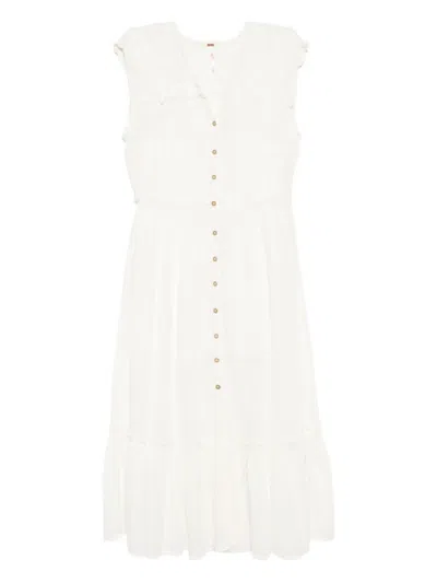 Free People Desert Dazed Midi Dress In White