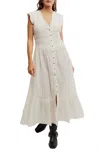 Free People Desert Dazed Sleeveless Cotton Midi Dress In Clean Ivory In Neutral