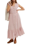 Free People Desert Dazed Midi Dress In Pale Mauve In Pale Mauve