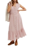 Free People Desert Dazed Midi Dress In Pale Mauve In Purple