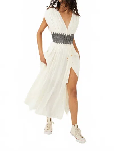 Free People Devon Midi Dress In Tea In White