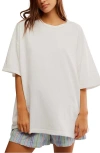 Free People Devon Oversize Cotton T-shirt In Ivory