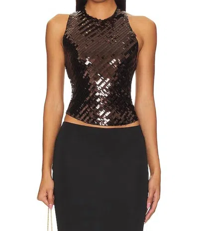 Free People Disco Fever Camisole In Black Gold