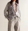 Free People Disco Margarita Button Down Shirt In Rocket In Multi