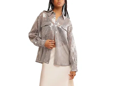 Free People Disco Margartia Button-down In Red