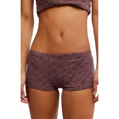 Free People Dixie Jacquard Shortie Bikini Bottoms In Orange