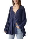 Free People Don't Call Me Baby Long Sleeve Top In Jazzberry In Multi