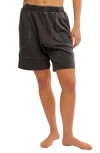 Free People Don't Wait Up Lounge Shorts In Black