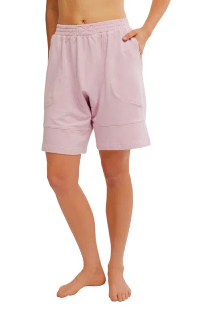 Free People Don't Wait Up Lounge Shorts In Pink