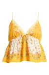 Free People Double Date Floral Camisole In California Poppy Com