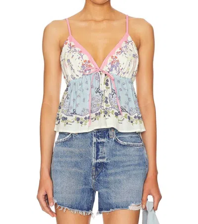 Free People Double Date Tank Top In Vintage Combo In White