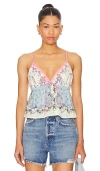 Free People Double Date Floral Camisole In Vintage Combo