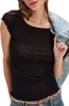 Free People Double Take Layered Look Mesh T-shirt