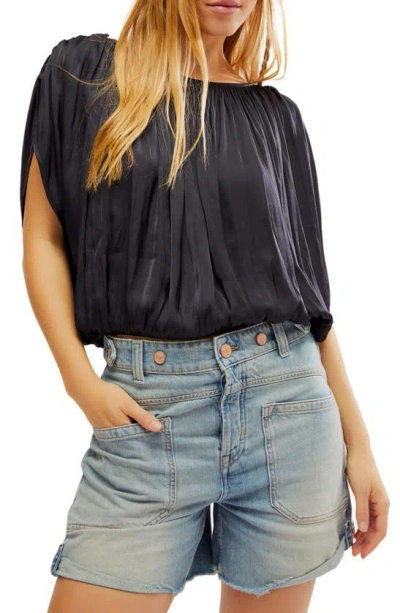Free People Double Take Pullover Top In Blue