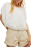 Free People Double Take Pullover Top In Ivory