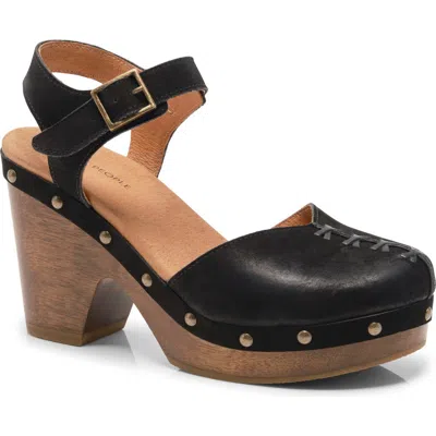 Free People Doubs Platform Clog In Black Leather