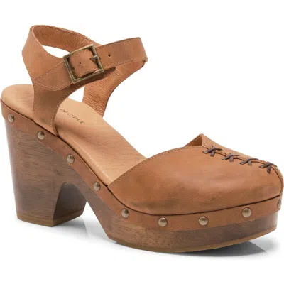 Free People Doubs Platform Clog In Tan Leather