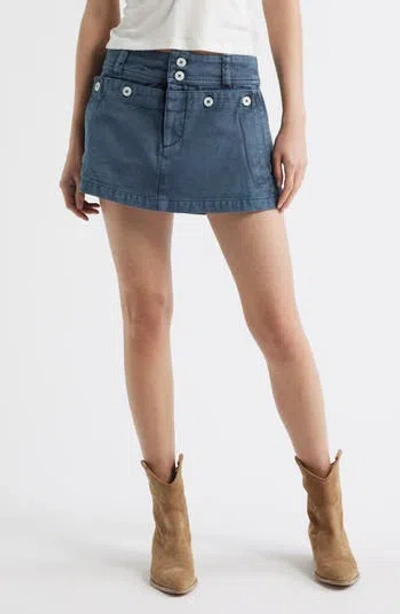 Free People Dream Weaver Cotton Twill Micro Miniskirt In Multi