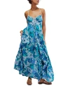 Free People Dream Weaver Cotton Maxi Sundress In Aqua Combo