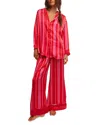 Free People Dreamy Days Print Pajamas In Berry Combo