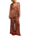 Free People Dreamy Days Print Pajamas In Leopard