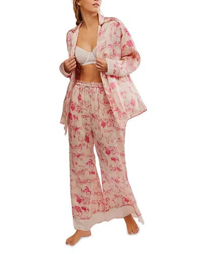 Free People Dreamy Days Print Pajamas In Pink