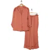 Free People Dreamy Days Pajamas In Terracotta