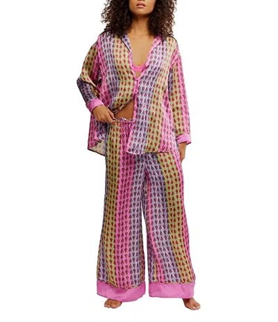 Free People Dreamy Days Pj Set In Frenzy Combo In Multi