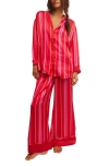 Free People Dreamy Days Print Pajamas In Berry Combo