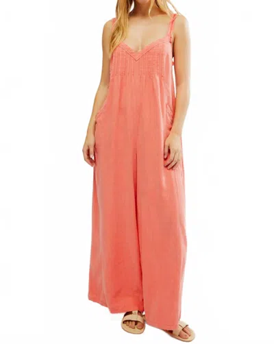 Free People Drifting Dreams One-piece Jumpsuit In Radiant Watermelon In Orange