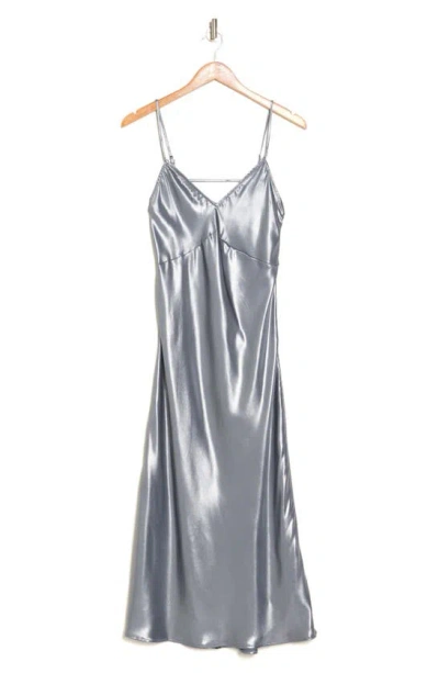 Free People Drop Everything Slipdress In Silver