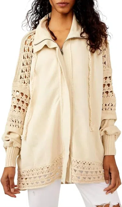 Free People Dune Bug Cardigan In White Swan In Neutral