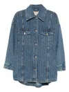 Free People Dunes Shirt Jacket In Blue