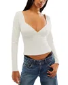 Free People Duo Long Sleeve Top In Ivory