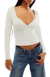 Free People Duo Long Sleeve Top In White