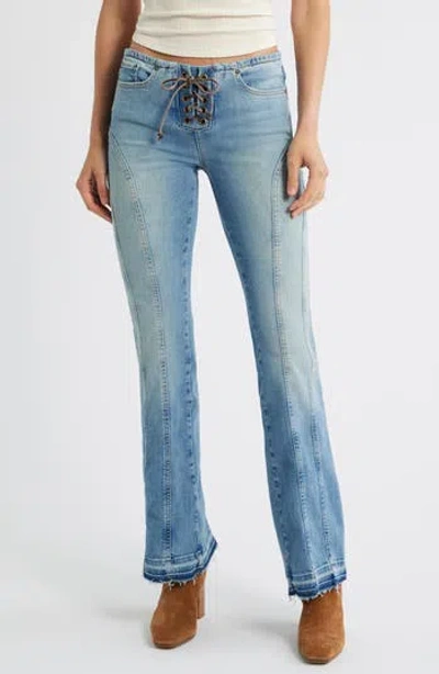 Free People Dust In Glory Flare Jeans In Blue